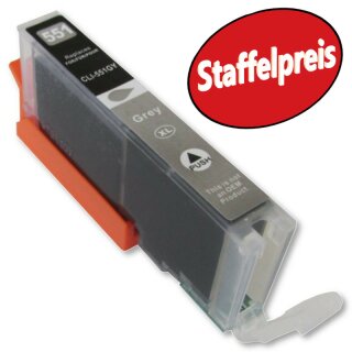 DC / D&C komp. Tintenpatrone zu Canon CLI-551GY XL Gray / Grau mit Chip