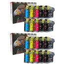 DC 20 Multi-Pack XL Druckerpatronen komp. zu Brother LC-121 / LC123 XL Version  mit V3 - Chip ·  Brother MFC j 245 470 650 870 4410 4510 4610 4710 6520 6720 6920 / Brother DCP j 132 132WG1 152 552 752 4110