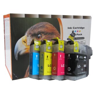 DC 5 XL Druckerpatronen komp. zu Brother LC 121 123 125 XL Version  mit V3 - Chip · Brother MFC j 245 470 650 870 4410 4510 4610 4710 6520 6720 6920 / Brother DCP j 132 132WG1 152 552 752 4110