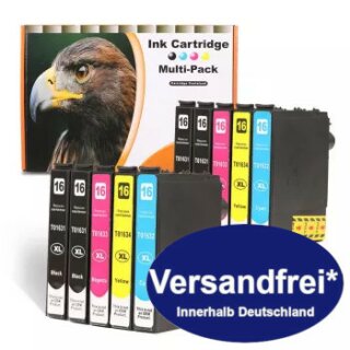 10 XL Druckerpatronen komp. zu Epson 16XL 4 x schwarz 2 x blau 2 x rot 2 x gelb  Epson WorkForce WF 2010 2500 2510 2520 2530 2540 2630 2650 2660 2750 2760