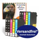 10 XL Druckerpatronen komp. zu Epson 16XL 4 x schwarz 2 x...