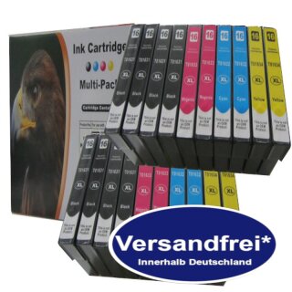 D&C Multi-Pack 20 XL Druckerpatronen komp. zu Epson WorkForce WF 2010 2110 2500 2510 2520 2530 2540 2630 2650 2660 2750 2760