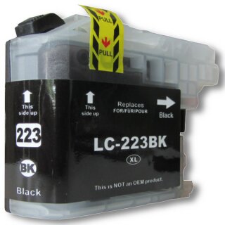 D&C XL Druckerpatrone komp. zu Brother LC-223BK LC225BK LC227BK schwarz mit V3 - Chip