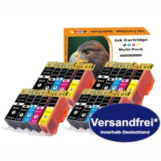 Versandfrei* D&C / DC 20 Multi-Pack komp. Druckerpatronen zu Canon PGI-520/ CLI-521 Canon Pixma IP 3600 4600 4700 Canon Pixma MP 540 540x 550 560 620 620B 630 640 980 990 Canon Pixma MX 860 870 mit Chip und Füllstandsanzeige