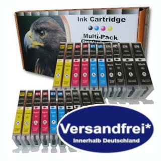 DC / D&C 20 Multipack XL Version  komp. zu Canon PGI-570 CLI-571 XL Canon MG 5750 5751 5752 5753 6850 6851 6852 6853 7750 7751 7752 7753 Canon TS 5050 5051 5053 5055 6050 6051 6052 8050 8051 8052 8053 9050 9051 mit Chip