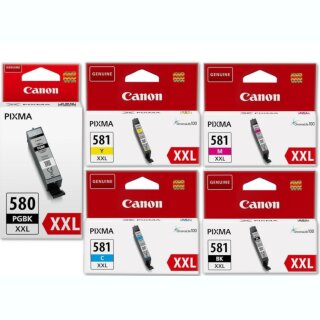 Original Canon 5 XXL Patronen für Canon PGI-580 CLI-581 Modelle