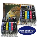 12 Ink Cartridge DC-580/581 XXL komp. Druckerpatronen zu Canon Pixma TS8150 TS8151 TS8152 TS8250 TS8251 TS8252 TS8350 TS8350a TS8351 TS8351a TS8352 TS8352a TS9150 TS9155 TS9551c  mit hellblau Canon PGI-580 CLI-581 mit Chip und Füllstandsanzeige