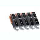 5 x DC / D&C komp. zu Canon PGI-570BK XL schwarz mit...