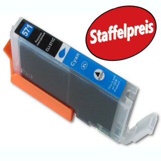 DC / D&C komp. zu Canon CLI-571C XL ( Staffelpreise )  Canon Pixma MG5750 MG5751 MG5752 MG5753 MG6850 MG6851 MG6852 MG6853 MG7750 MG7751 MG7752 MG7753 Canon Pixma TS 5050 5051 5053 5055 6050 6051 6052 8050 8051 8052 8053 9050 9055 mit Chip und Füllstandsa