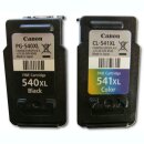 2 XL Druckerpatronen Canon PG-540XL CL-541XL für...