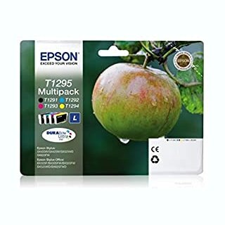 Epson Original T1295 Tinte Apfel, SX420W BX320FW SX620FW BX/SX525WD BX625FWD BX305FW B42WD BX925FWD BX635FWD BX535WD SX435/440W BX630FW SX235W WF7015 7515 7525 3010 3520 3540, (Multipack, 4-farbig)