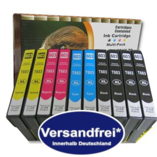 10 x DC/D&C Ink Cartridge Multi-Pack komp. Tintenpatronen für Epson T603XL Epson XP 2100 2105 2150 2155 3100 3105 3150 3155 4100 4105 4150 4155 Epson WF 2810 2820 2830 2835 2840 2845 2870 2850