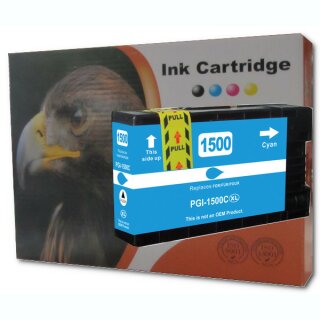 DC / D&C komp. Druckerpatronen cyan zu Canon PGI-1500 XL...