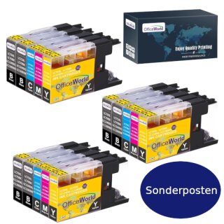 OfficeWorld 15 Multi-Pack XL Druckerpatronen komp. zu Brother LC1220 LC1240 LC1280 Serie