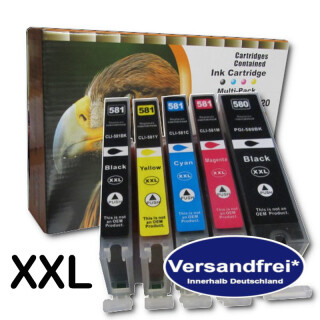 DC- 5 komp. XXL Druckerpatronen zu Canon Pixma TS705 705a 6150 6151 6250 6251 6350 6350a 6351 6351a 8150 8151 8152 8250 8251 8252 8350 8350a TS8351 TS8351a 8352 8352a 9150 9155 9550 9551 9551C Canon Pixma TR8550 TR7550 TR7650 Versandfrei*