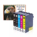 5 x DC/D&C Ink Cartridge Multi-Pack komp. Druckerpatronen  für Epson T603XL schwarz blau rot gelb  für Epson XP 2100 2105 2150 2155 3100 3105 3150 3155 4100 4105 4150 4155 Epson WF 2810 2820 2830 2835 2840 2845 2870 2850