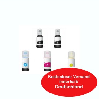 470ml  komp. Nachfülltinte Epson 102 EcoTank Serie 2 x Schwarz 1 x Cyan 1 x Magenta 1 x Yellow